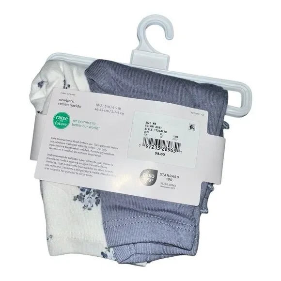 Baby Girls' 2pk Floral Ruffle Pants - Blue - Picture 2 of 6